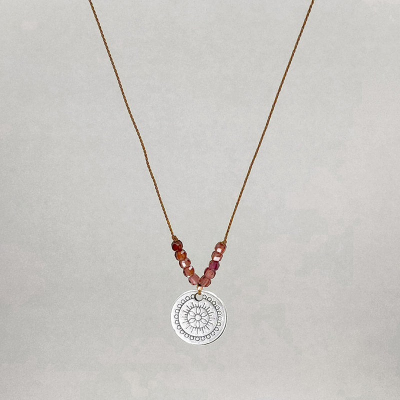 Ray of Bright Necklace, Garnet