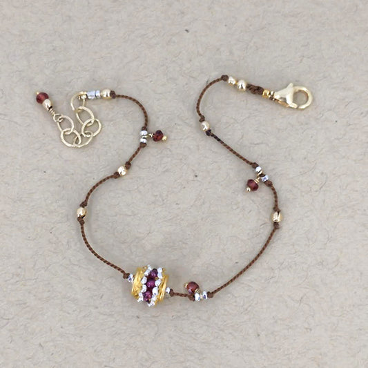 Adore You Bracelet, Gold and Garnet