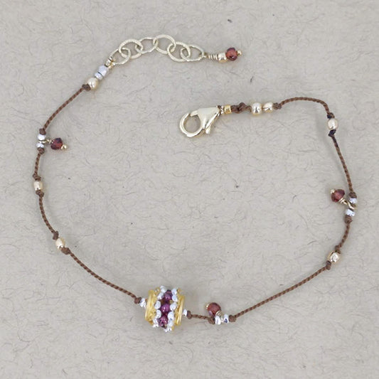 Adore You Bracelet, Gold and Garnet Secondary