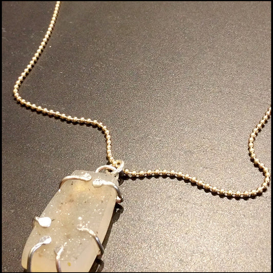 Agate Druzy Prong Pendant , Necklace - No Roses Earthen, No Roses Jewelry Artisan Jewelry Los Angeles - 2 Secondary