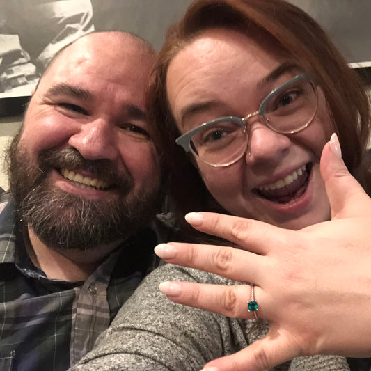 Custom Emerald Engagement Ring for Jen and Sam Secondary